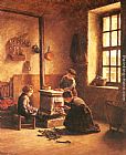 Lighting the Stove by Edouard Frere